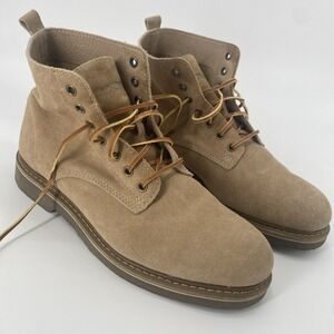 Golden Fox Footwear  Boondocker Service Boot Rough Out Leather Beige Size 9.5